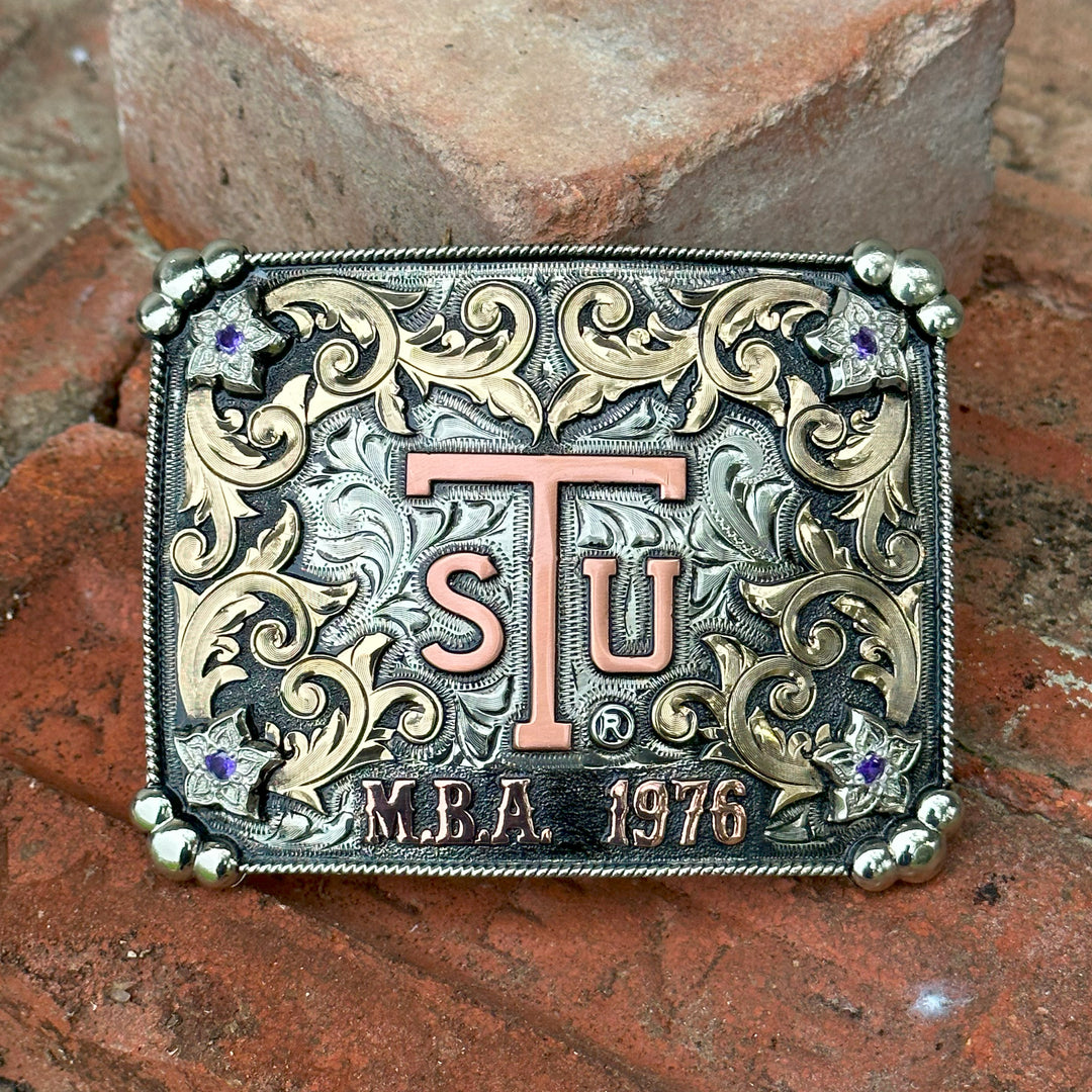 Tarleton State University Johnson City Belt Buckle