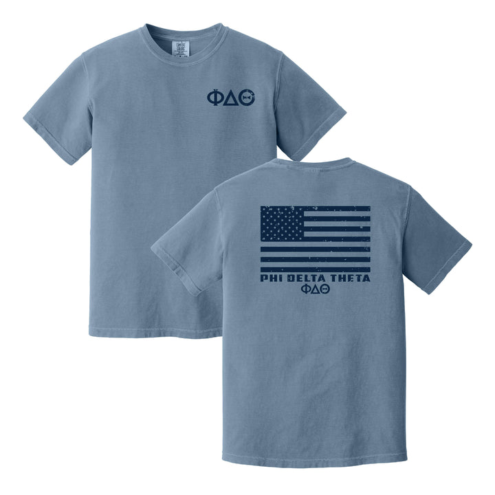 Phi Delta Theta American Flag Monochrome T-Shirt