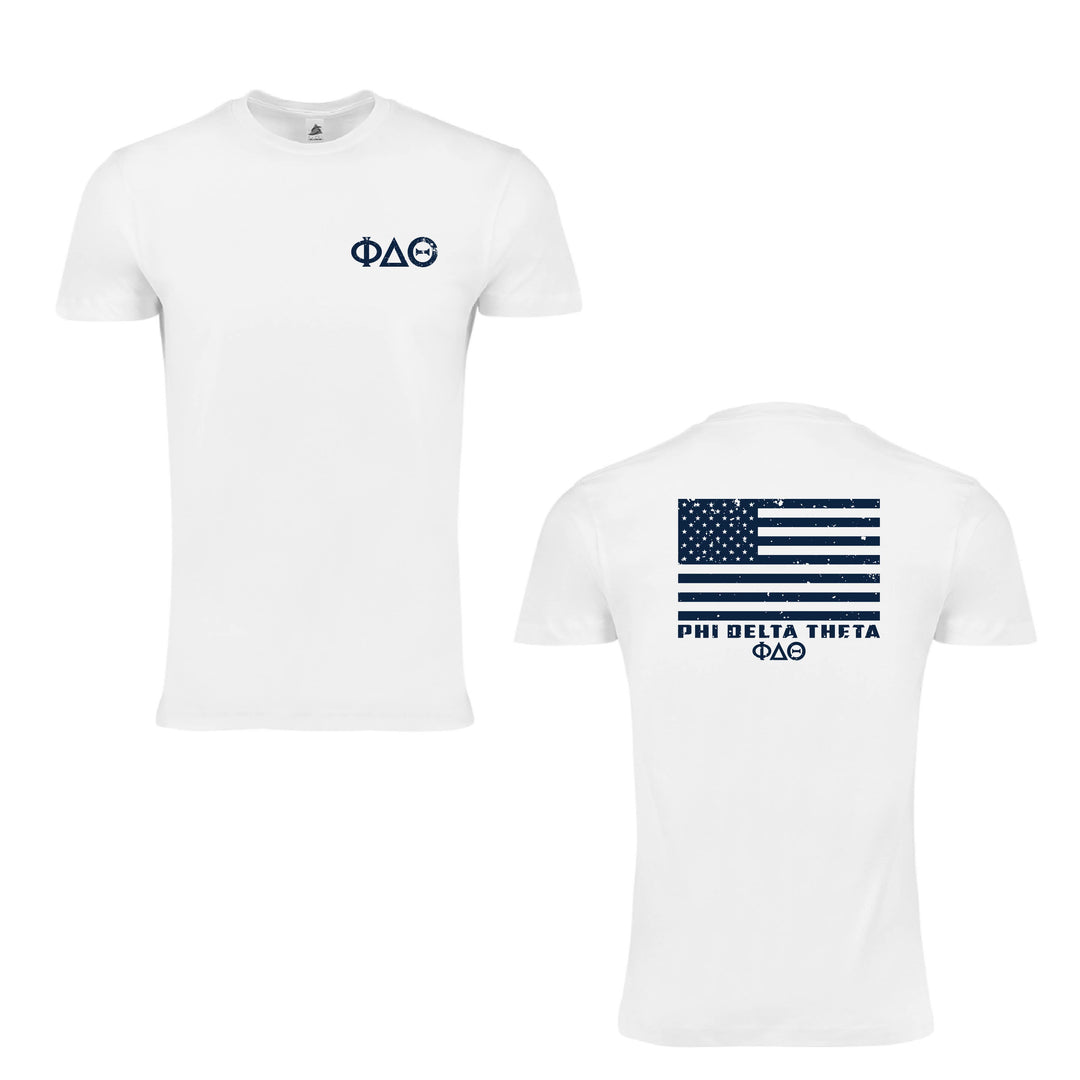 Phi Delta Theta American Flag Monochrome T-Shirt